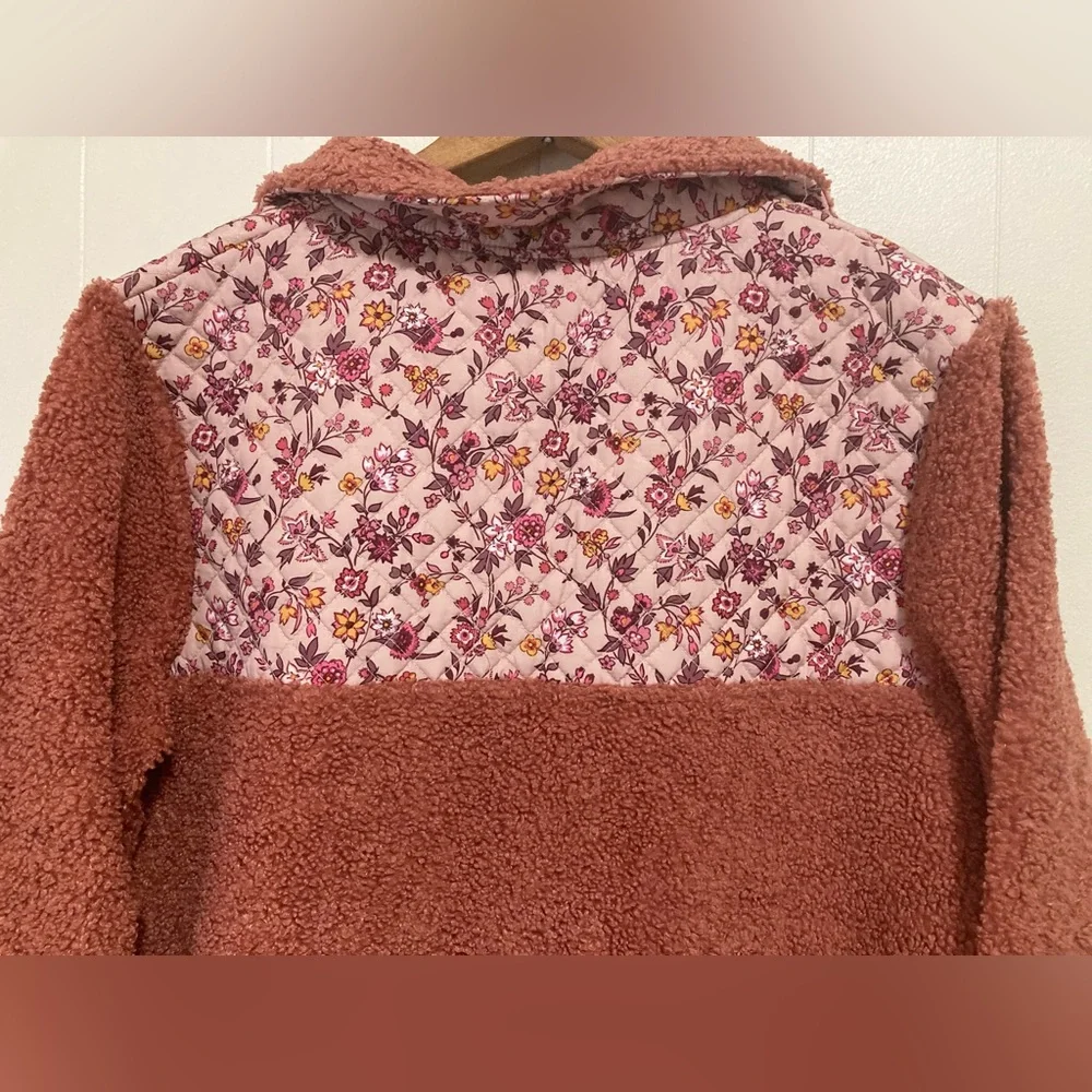Vera Bradley Sherpa Quilted Paisley Fig Oversized Pull Over Sweater Size S/M - Picture 5 of 11